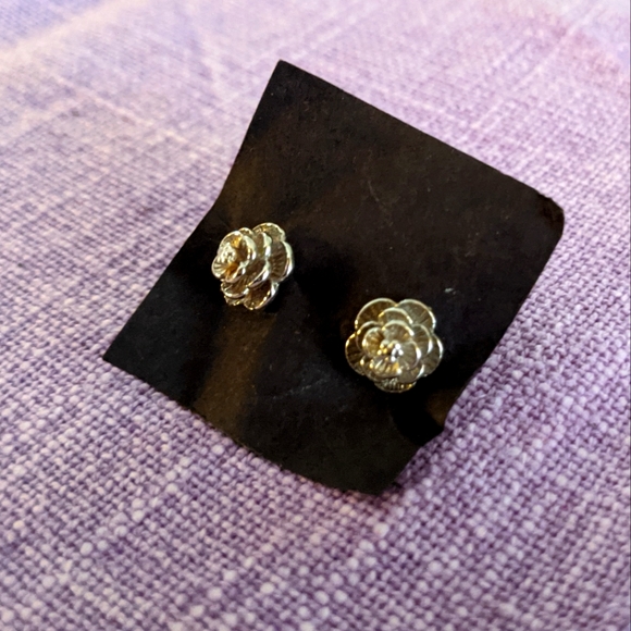 Jewelry - SOLD!!  Sterling Silver S925 Rose Flower Stud Earrings